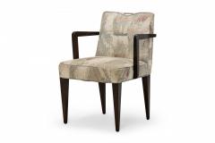 Edward Wormley Set of 6 Edward Wormley for Dunbar Patterned Pastel Upholstered Dining Chairs - 2787271