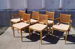 Edward Wormley Set of Six Cane Dining Chairs by Edward Wormley for Dunbar - 106633