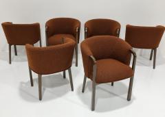 Edward Wormley Set of Six Edward Wormley for Dunbar Dining Chairs in Boucle - 3711423