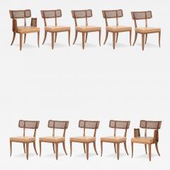 Edward Wormley Set of Ten Edward Wormley for Dunbar Curved Back Dining Chairs 1948 - 4640749