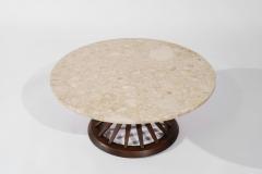 Edward Wormley Sheaf of Wheat Travertine Top Coffee Table by Edward Wormley C 1950s - 3562666