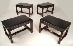 Edward Wormley Two Pairs of Solid Mahogany Stools by Edward Wormley for Dunbar - 481094