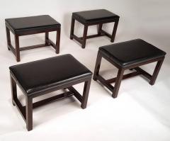 Edward Wormley Two Pairs of Solid Mahogany Stools by Edward Wormley for Dunbar - 481095