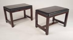 Edward Wormley Two Pairs of Solid Mahogany Stools by Edward Wormley for Dunbar - 481096