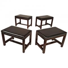 Edward Wormley Two Pairs of Solid Mahogany Stools by Edward Wormley for Dunbar - 481100