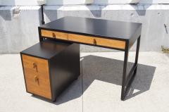 Edward Wormley Two Tone Desk with Rolling File Cabinet by Edward Wormley for Dunbar - 179447