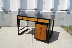 Edward Wormley Two Tone Desk with Rolling File Cabinet by Edward Wormley for Dunbar - 179452