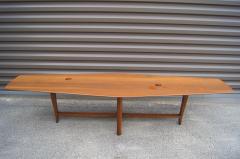 Edward Wormley Walnut Coffee Table with Natzler Tiles Model 5632N by Edward Wormley for Dunbar - 912071