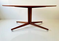 Edward Wormley Walnut Oval Desk or Table by Edward Wormley for Dunbar - 3676710
