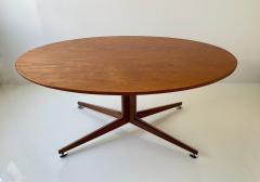 Edward Wormley Walnut Oval Desk or Table by Edward Wormley for Dunbar - 3676711