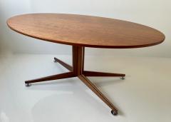 Edward Wormley Walnut Oval Desk or Table by Edward Wormley for Dunbar - 3676714
