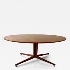 Edward Wormley Walnut Oval Desk or Table by Edward Wormley for Dunbar - 3679428