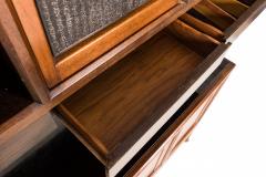 Edward Wormley anus Japanese Wood Block Walnut and Rosewood China Cabinet Hutch - 2794257