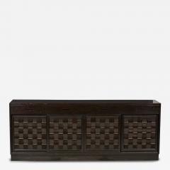 Edward Wormley for Dunbar Furniture American Mid Century Woven Front Dark Brown - 4644056