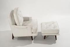 Edward Wormley for Dunbar Janus Collection Chair and Footstool C 1950s - 2752383