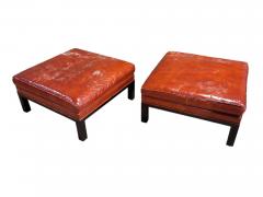 Edward Wormley for Dunbar Leather Ottomans Model 5314 1960 - 4111213