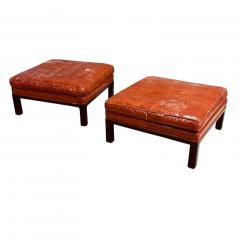 Edward Wormley for Dunbar Leather Ottomans Model 5314 1960 - 4111214