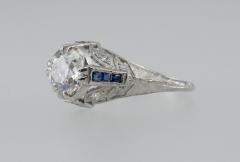 Edwardian 1 60 Ct Engagement Ring with Sapphire Accents - 181537