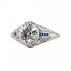 Edwardian 1 60 Ct Engagement Ring with Sapphire Accents - 199032