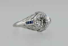 Edwardian 1 60 Ct Engagement Ring with Sapphire Accents - 199034