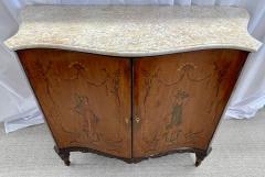 Edwardian Adams Style Marble Top Curved Front Finely Detailed Commode - 2925205