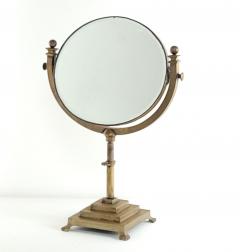 Edwardian Brass Swiveled Dressing Mirror England circa 1910 - 3499222
