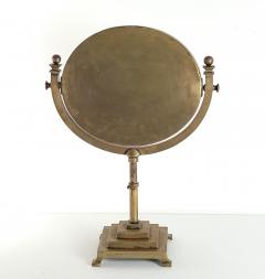 Edwardian Brass Swiveled Dressing Mirror England circa 1910 - 3499226