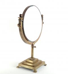 Edwardian Brass Swiveled Dressing Mirror England circa 1910 - 3499233