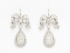 Edwardian Diamond Earrings in Platinum - 134199