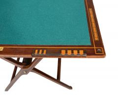 Edwardian Mahogany And Boxwood Portable Games Table By W Thornhill Co - 4723326