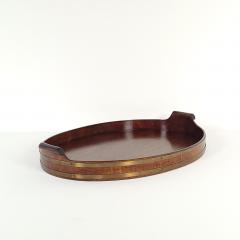 Edwardian Mahogany Tray with Brass Banding - 3736171