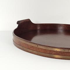 Edwardian Mahogany Tray with Brass Banding - 3736173