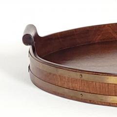 Edwardian Mahogany Tray with Brass Banding - 3736174