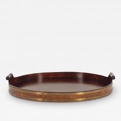 Edwardian Mahogany Tray with Brass Banding - 3740135