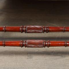 Edwardian Mahogany Writing Desk w Inlaid Exotic Wood Detailing Bronze Pulls - 4465814