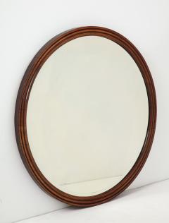 Edwardian Round Mahogany Frame Mirror with Original Glass England c 1900s - 1166501