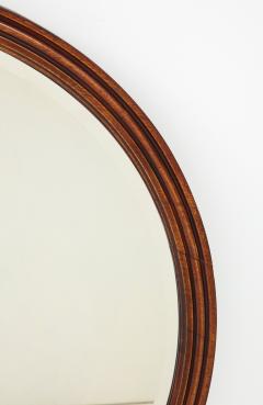 Edwardian Round Mahogany Frame Mirror with Original Glass England c 1900s - 1166506