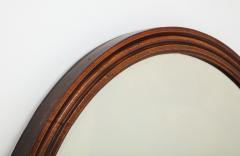 Edwardian Round Mahogany Frame Mirror with Original Glass England c 1900s - 1166510