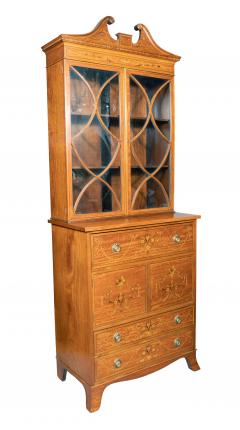 Edwardian Satinwood And Inlaid Secretaire - 4506524