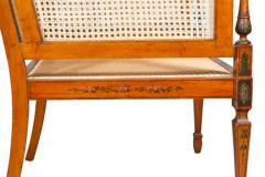 Edwardian Satinwood And Painted Armchair - 4137990