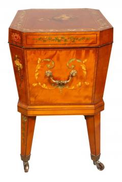 Edwardian Satinwood And Painted Wine Cooler - 4139060