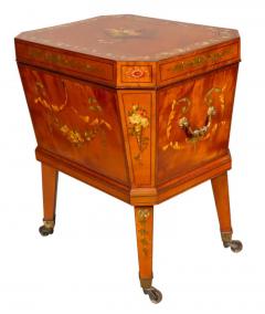 Edwardian Satinwood And Painted Wine Cooler - 4139100