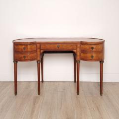 Edwardian Satinwood Marquetry Kidney Shaped Desk England circa 1910 - 3606617