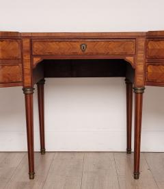 Edwardian Satinwood Marquetry Kidney Shaped Desk England circa 1910 - 3606620