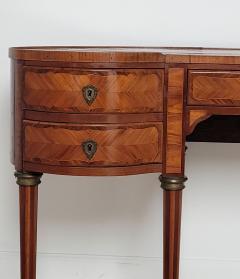 Edwardian Satinwood Marquetry Kidney Shaped Desk England circa 1910 - 3606621