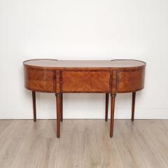 Edwardian Satinwood Marquetry Kidney Shaped Desk England circa 1910 - 3606624