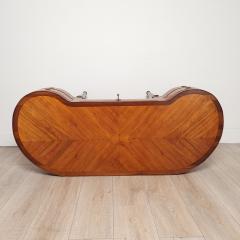 Edwardian Satinwood Marquetry Kidney Shaped Desk England circa 1910 - 3606625