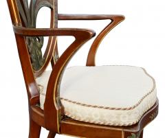 Edwardian Satinwood and Painted Armchair - 3786597