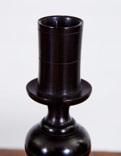 Edwardian Turned Ebony Candlesticks - 3262566