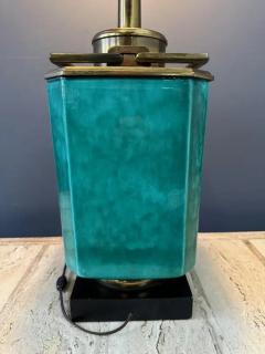 Edwin Cole Impressive Ceramic and Brass Table Lamp by Edwin Cole for Stiffel - 4021162